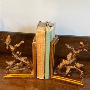 ON HOLD FOR Suzanne P! Vintage Rustic Brown Bird Bookends